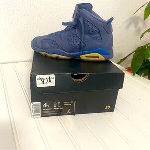 AIR JORDAN 6 VI RETRO SNEAKERS DIFFUSED BLUE “JIMMY BUTLER” BOYS SIZE 4Y W/5.5